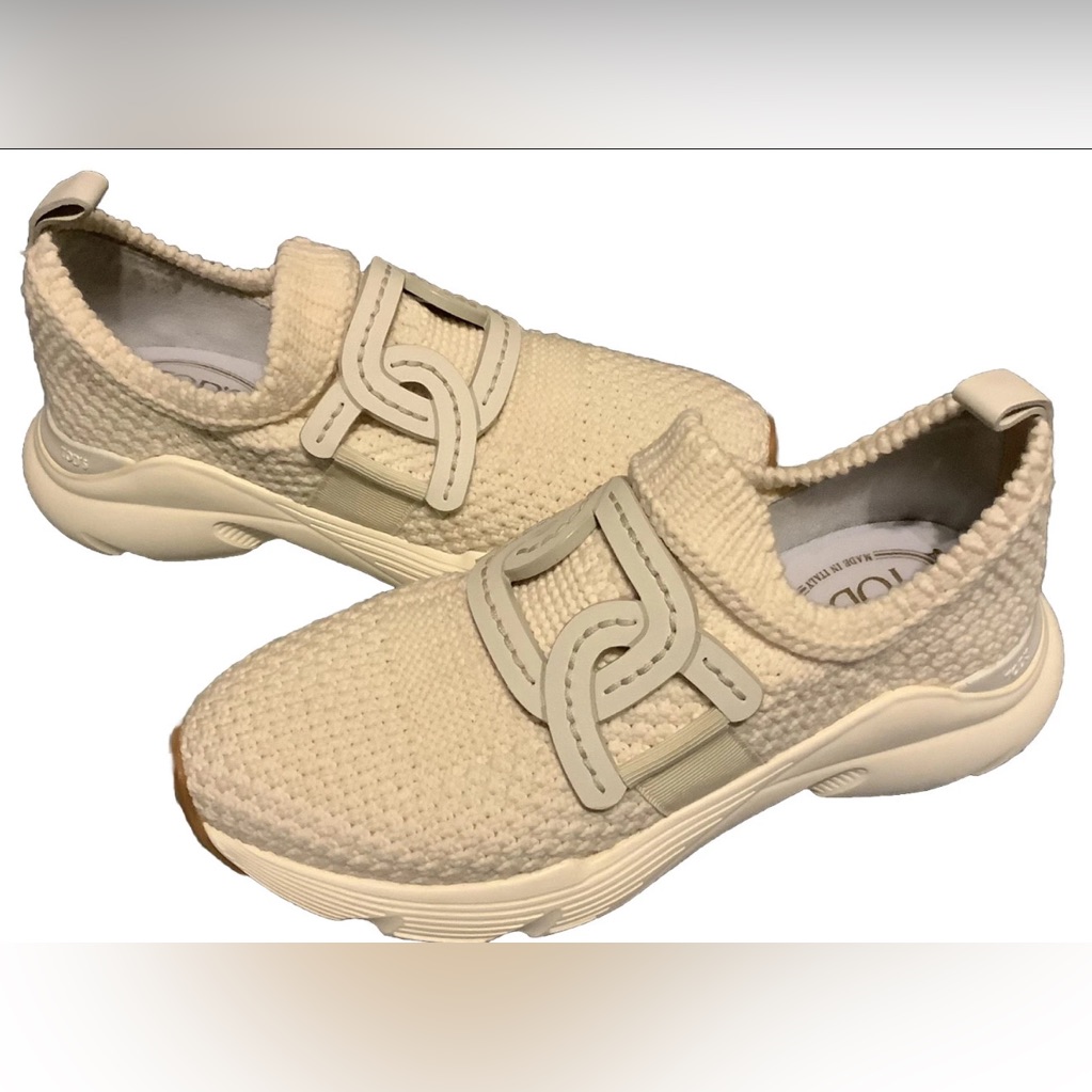 Tods Kate Knitted Slip On Sneakers Size 8